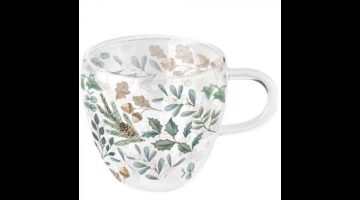 AMB.34419040 Collection of leaves duplafalú borosilicate üvegcsésze 0