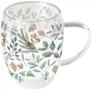 AMB.34219040 Collection of leaves duplafalú borosilicate üvegcsésze 0