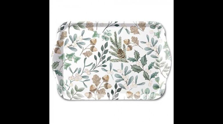 AMB.33719040 Collection of leaves műanyag kistálca 13x21cm