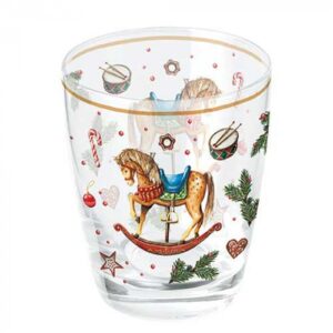 AMB.34320040 Classic rocking horse white üvegpohár 0