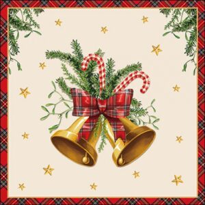 AMB.33320038 Scottish bells cream papírszalvéta 33x33cm