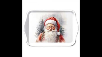 AMB.33719075 Happy Santa műanyag kistálca 13x21cm