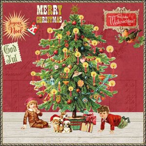 AMB.33320134 Under the X-Mas tree red papírszalvéta 33x33cm