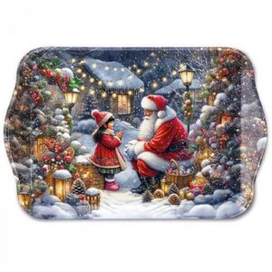 AMB.33720055 Talking to Santa műanyag kistálca 13x21cm