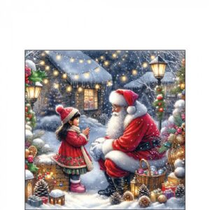 AMB.32520055 Talking to Santa papírszalvéta 25x25cm