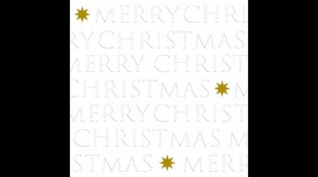 PPD.C333102724 Christmas letters pearl dombornyomott papírszalvéta 33x33cm