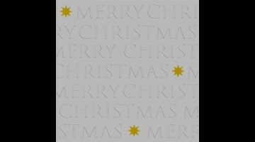 PPD.C333102911 Christmas letters silver dombornyomott papírszalvéta 33x33cm