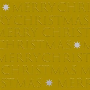 PPD.C333102908 Christmas letters gold dombornyomott papírszalvéta 33x33cm