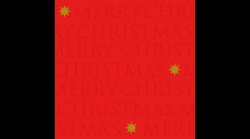 PPD.C333102727 Christmas letters red dombornyomott papírszalvéta 33x33cm