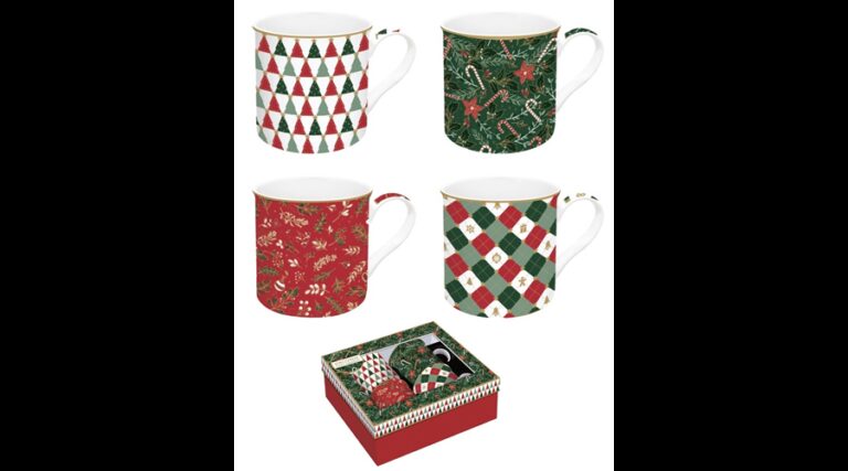 R2S.179FACH Porcelán bögreszett 4 db-os