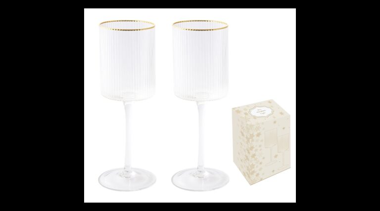 R2S.1435ORO Bordás üvegpohár arany szegéllyel 300ml