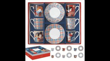 R2S.126TOKY Porcelán eszpresszócsésze+alj 6 személyes