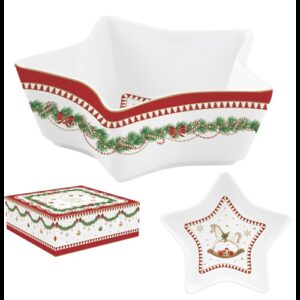R2S.1323MNOE Porcelán csillagtál 15x5cm