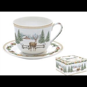 R2S.1454WHIF Porcelán reggelizőcsésze+alj 400ml