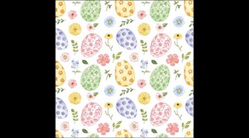 AMB.23319765 Easter eggs and flowers papírszalvéta 33x33cm