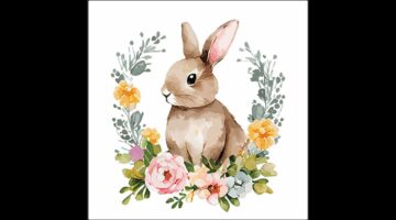 AMB.23319755 Cute Easter rabbit papírszalvéta 33x33cm