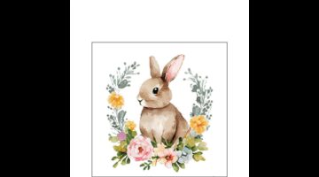 AMB.22519755 Cute Easter rabbit papírszalvéta 25x25cm