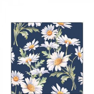 AMB.12519547 Beautiful daisies blue papírszalvéta 25x25cm