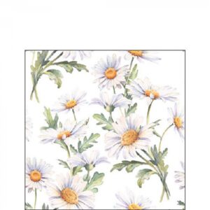 AMB.12519545 Beautiful daisies white papírszalvéta 25x25cm