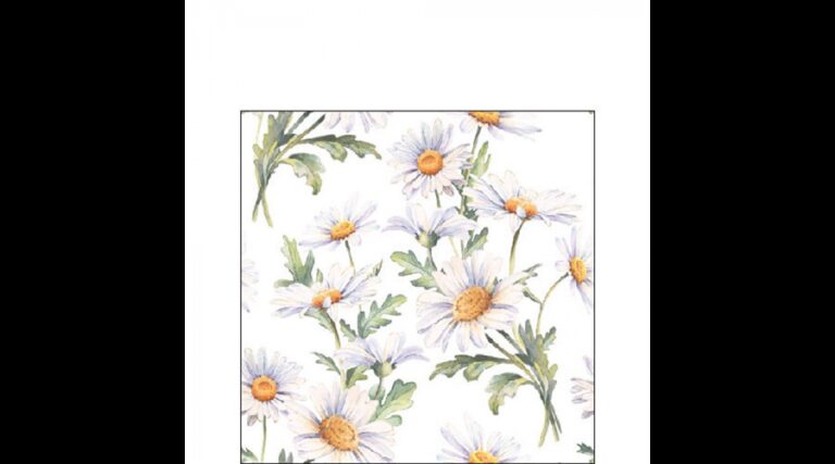 AMB.12519545 Beautiful daisies white papírszalvéta 25x25cm