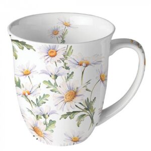 AMB.18419545 Beautiful daisies white porcelánbögre 0