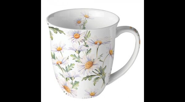 AMB.18419545 Beautiful daisies white porcelánbögre 0