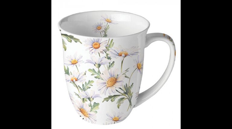 AMB.18419545 Beautiful daisies white porcelánbögre 0