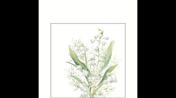 AMB.12519550 Lily of the valley white papírszalvéta 25x25cm