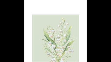 AMB.12519551 Lily of the valley green papírszalvéta 25x25cm