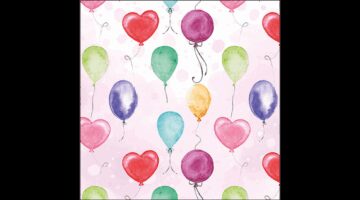 AMB.13319801 Flying balloons pink papírszalvéta 33x33cm