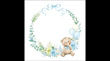 AMB.13319710 Baby teddy bear blue papírszalvéta 33x33cm