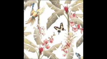 AMB.13319531 Tropical scene white papírszalvéta 33x33cm