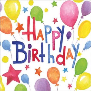 AMB.13319845 Colourful birthday papírszalvéta 33x33cm