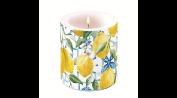AMB.19319660 Mediterranean lemons átvilágítós gyertya 10x10cm