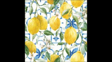 AMB.13319660 Mediterranean lemons papírszalvéta 33x33cm