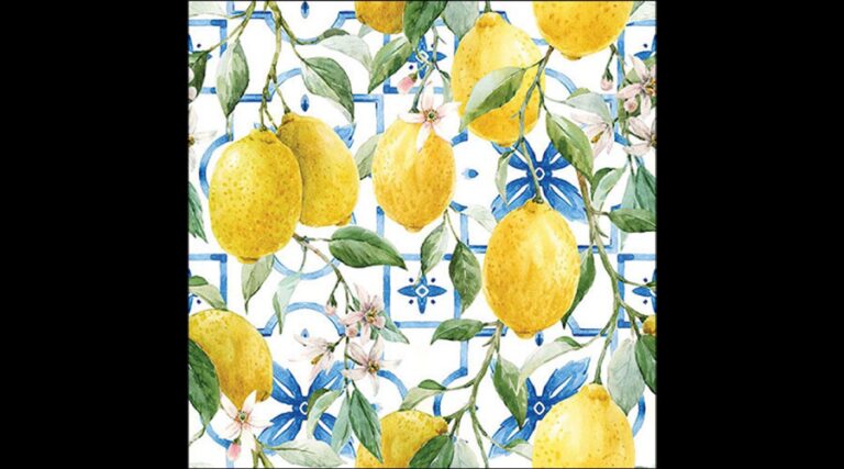 AMB.13319660 Mediterranean lemons papírszalvéta 33x33cm