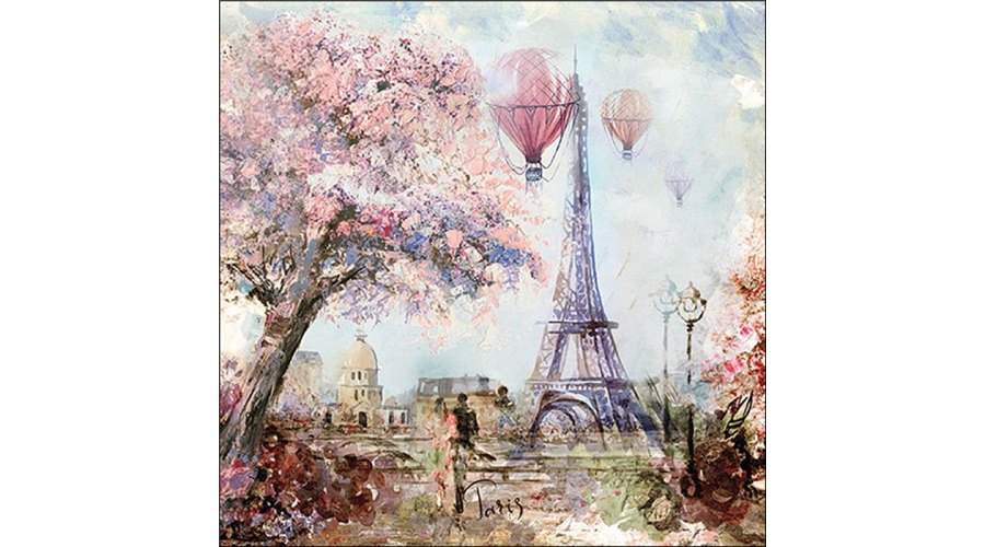 AMB.13319775 Paris art papírszalvéta 33x33cm