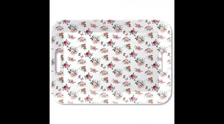 AMB.13919350 Charlotte white műanyag nagytálca 33x47cm