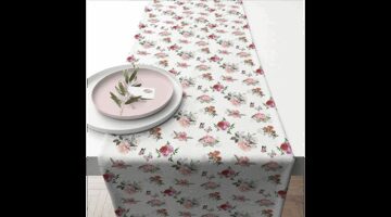 AMB.16619350 Charlotte white asztali futó 40x150cm