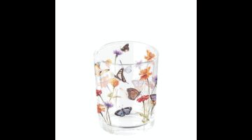 AMB.17319335 Butterfly garden white üveg mécsestartó 5