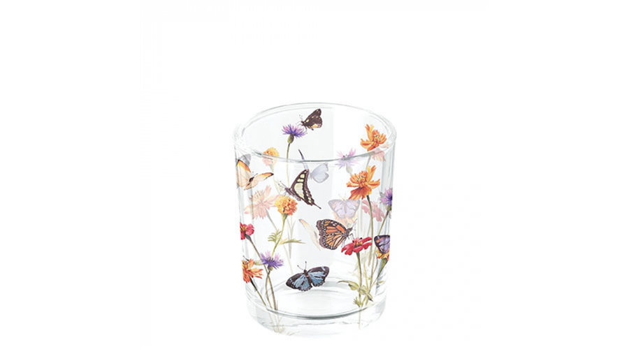 AMB.17319335 Butterfly garden white üveg mécsestartó 5