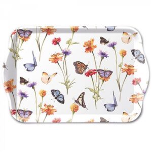 AMB.13719335 Butterfly garden white műanyag kistálca 13x21cm