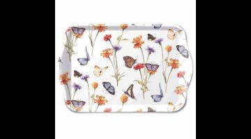 AMB.13719335 Butterfly garden white műanyag kistálca 13x21cm