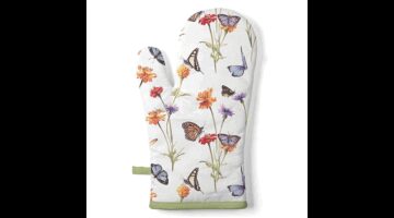 AMB.16419335 Butterfly garden white edényfogó kesztyű 18x30cm