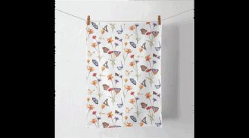 AMB.17819335 Butterfly garden white konyharuha 50x70cm
