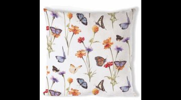 AMB.16219335 Butterfly garden white párnahuzat 40x40cm