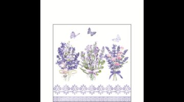 AMB.12519735 Lovely lavender white papírszalvéta 25x25cm