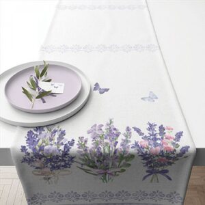 AMB.16619735 Lovely lavender white asztali futó 40x150cm