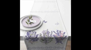 AMB.16619735 Lovely lavender white asztali futó 40x150cm