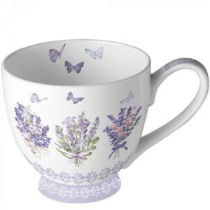 AMB.18819735 Lovely lavender white porcelánbögre 0